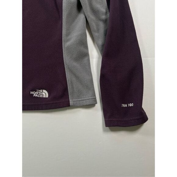 The North Face Womens TKA 100 Plum 1/4 Zip Fleece Mock Neck Pullover Size Medium - Picture 6 of 9